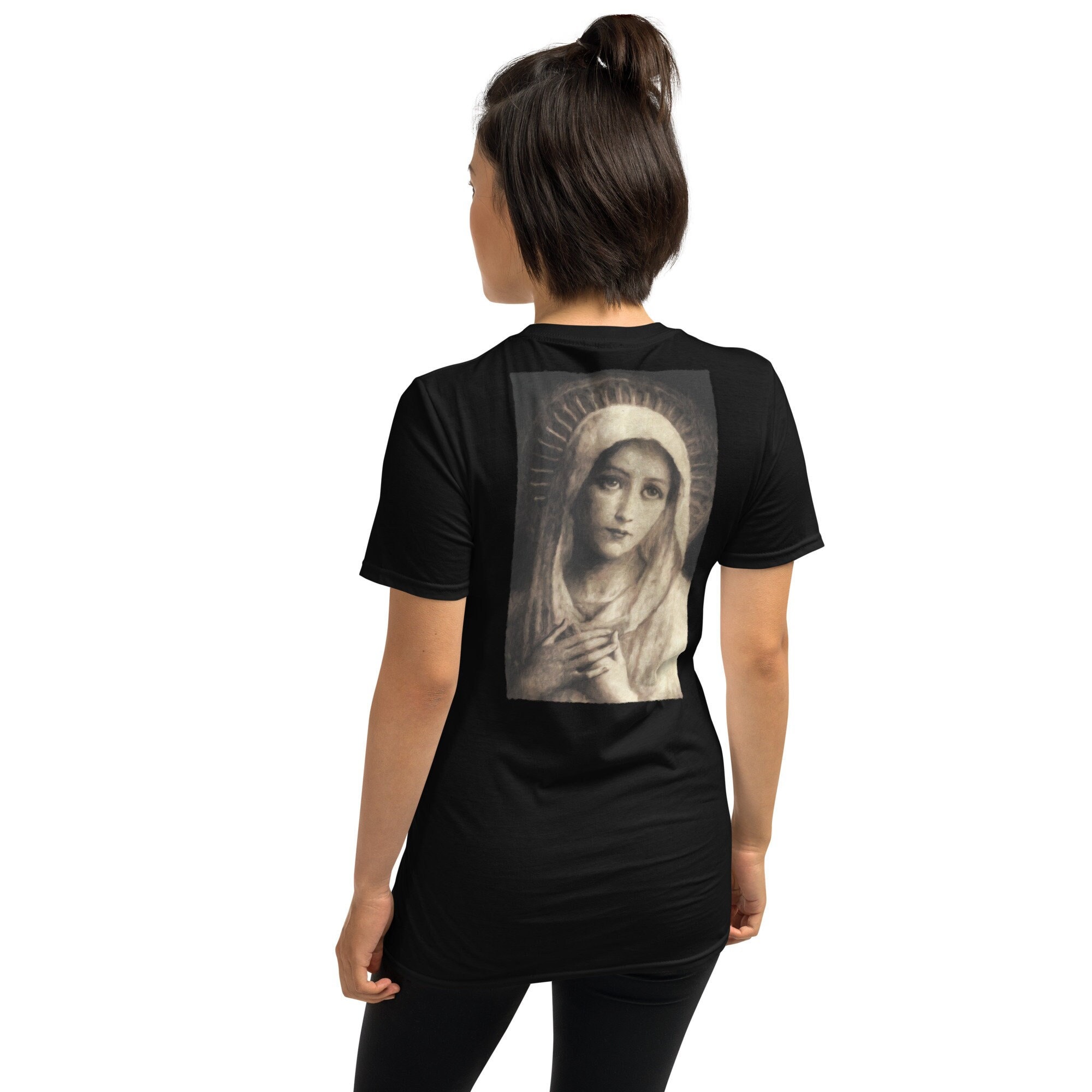 Tシャツ(半袖/袖なし) ameri vintage MARY PAINTING TEE Virgin Mary Painting Short-sleeve Unisex T-shirt - Etsy