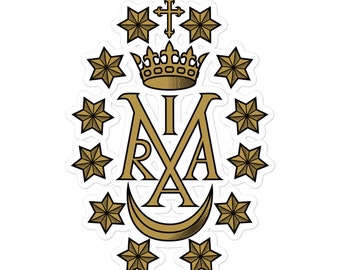 Jungfrau Maria Maria Insignia Miraculous Medaille katholischer Aufkleber