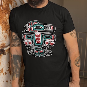 Haida Tlingit Native Raven Thunderbird Totem Short-Sleeve Unisex T-Shirt