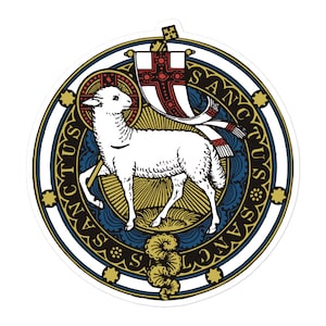 Agnus Dei Lamb of God Jesus Christ Symbol Sticker