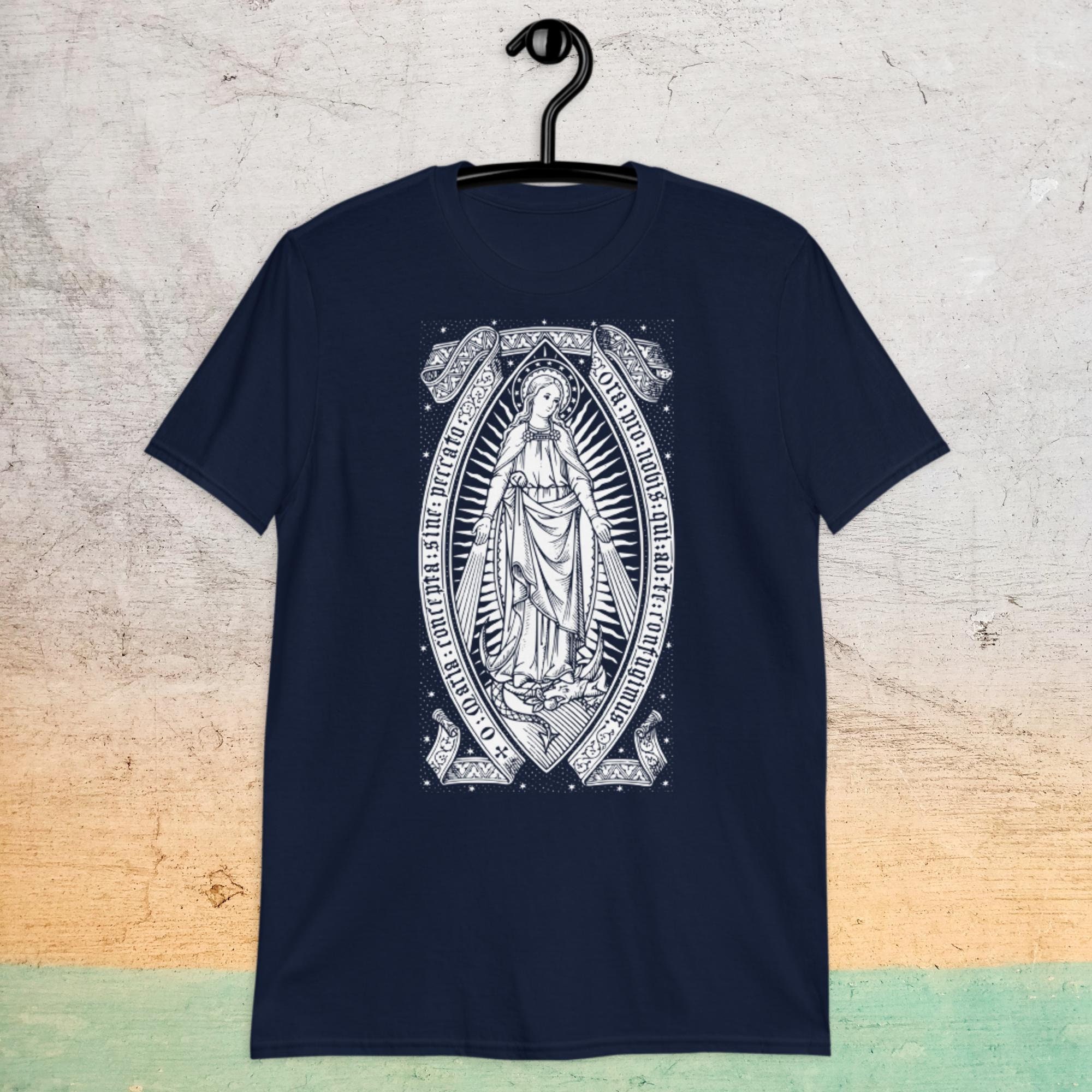 Virgin Mary Catholic Blessed Mother Maria Short-sleeve Unisex T
