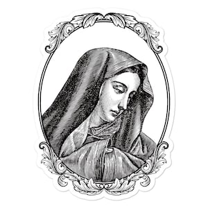 Vergine Maria Maria Ritratto Adesivi Cattolici