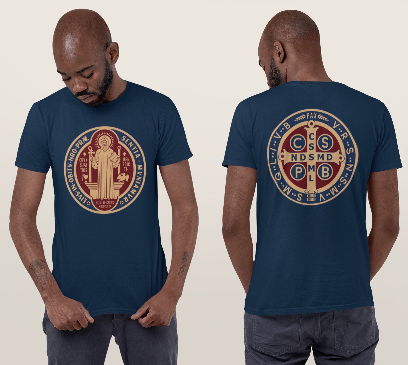 The Saint Benedict Medal Catholic Short-Sleeve Unisex T-Shirt
