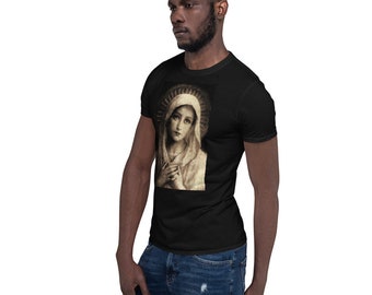 聖母マリア絵画半袖ユニセックスTシャツ - Etsy 日本