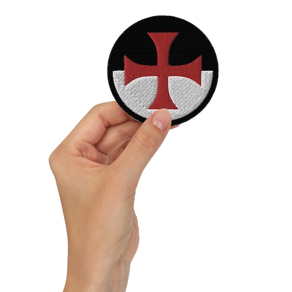 PORTACHIAVE CHIAVI CHIAVE Ricamo Toppa Bandiera Cavaliere Templari R2 - Foto 2