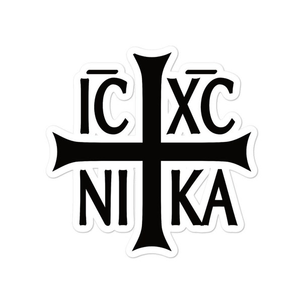 Christogram IC XC NIKA Jesus Christ es pegatinas de ganador ortodoxo