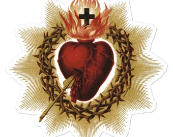 Sacred Heart of Jesus Christ Catholic Christians Stickers