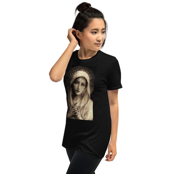 聖母マリア絵画半袖ユニセックスTシャツ - Etsy 日本