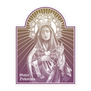 Mater Dolorosa Our Lady of Sorrows Catholic Virgin Mary Bubble-free Stickers