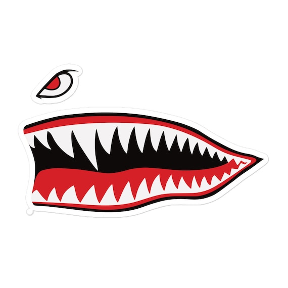 Flying Tigers Nose Art Shark Aircraft Warhawk Sticker - Etsy