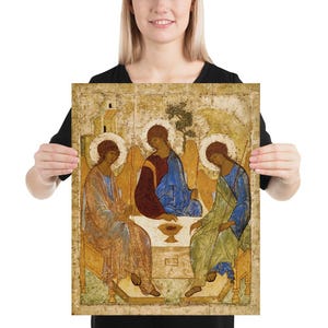 The Trinity Icon by Andrei Rublev Orthodox Poster