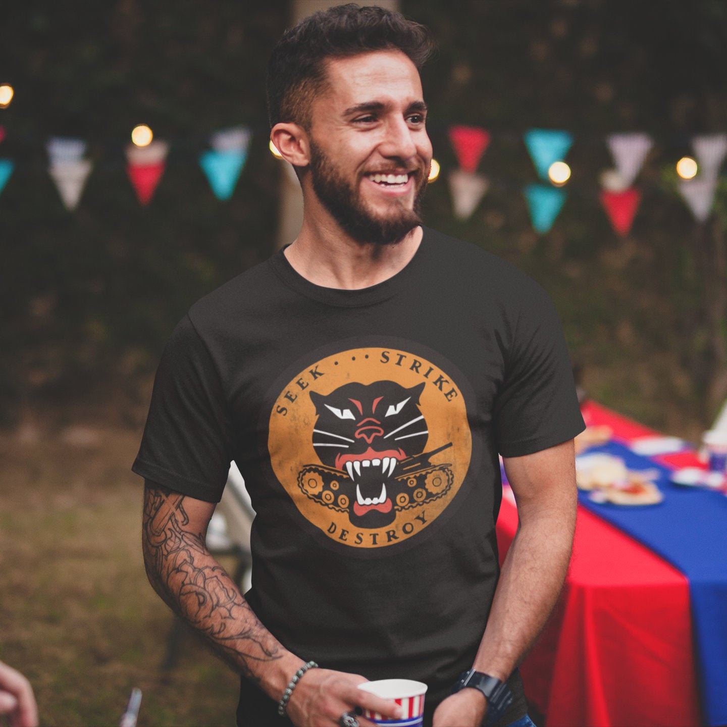 Tank Destroyer Panther Hellcat Patch Short-sleeve Unisex T-shirt