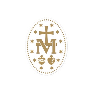 Virgin Mary Medaglia Miracolosa Adesivi cattolici
