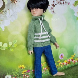 Knitted long sleeves pullover for 14,5&quot; and 15,5&quot; Ruby Red Fashion Friends boy dolls, Lawrence, Nicholas, Jayce, William doll clothes