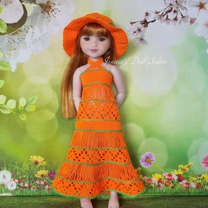 Ruby Red Fashion Friends doll Boho Dress Hat 14.5 inch doll clothes Ruby Red doll clothes Ruby Red Doll Clothing