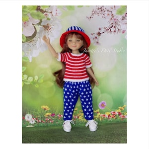 Ruby Red Fashion Friends doll Top Pants Hat 14.5&#39;&#39; doll clothes Ruby Red doll Patriotic Outfit Ruby Red Doll Clothing Fashion