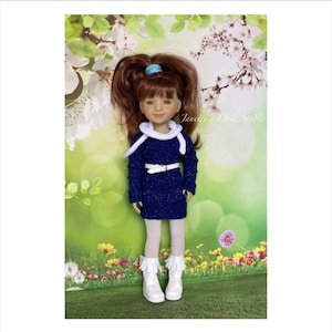 Ruby Red Sweater Dress Scarf Boots Ruby Red Fashion Friends doll clothes 14 5 inch doll clothes Ruby Red doll Ruby Red clothes