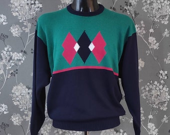 Braemar vintage 90's cotton jumper. Made in Scotland. Size M