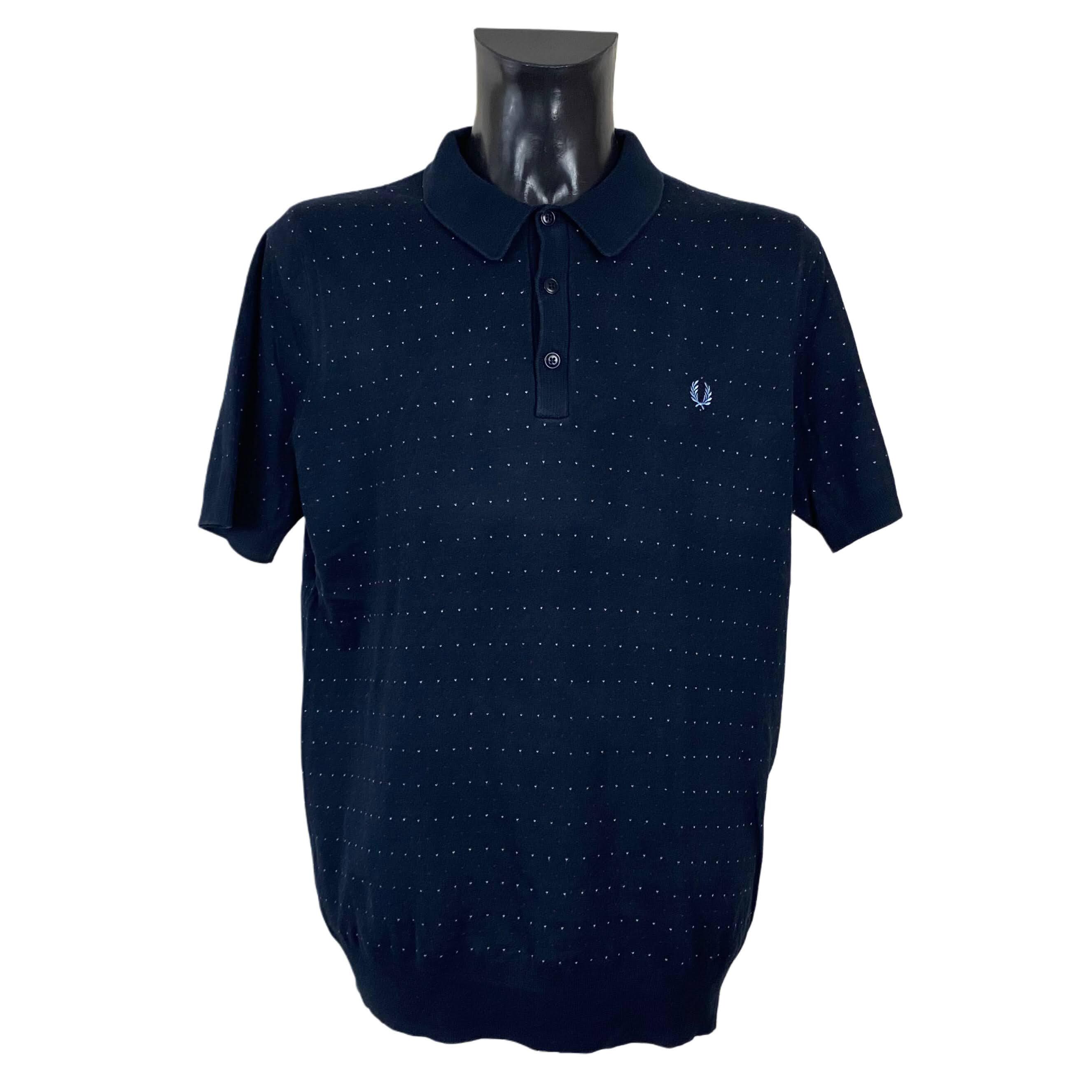Navy blue fred perry polo shirt hot sale