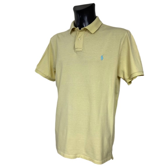 Buy Polo Ralph Lauren Iconic Chest Logo Slim Fit Bright Yellow Polo Shirt. Size XL Online in India Etsy