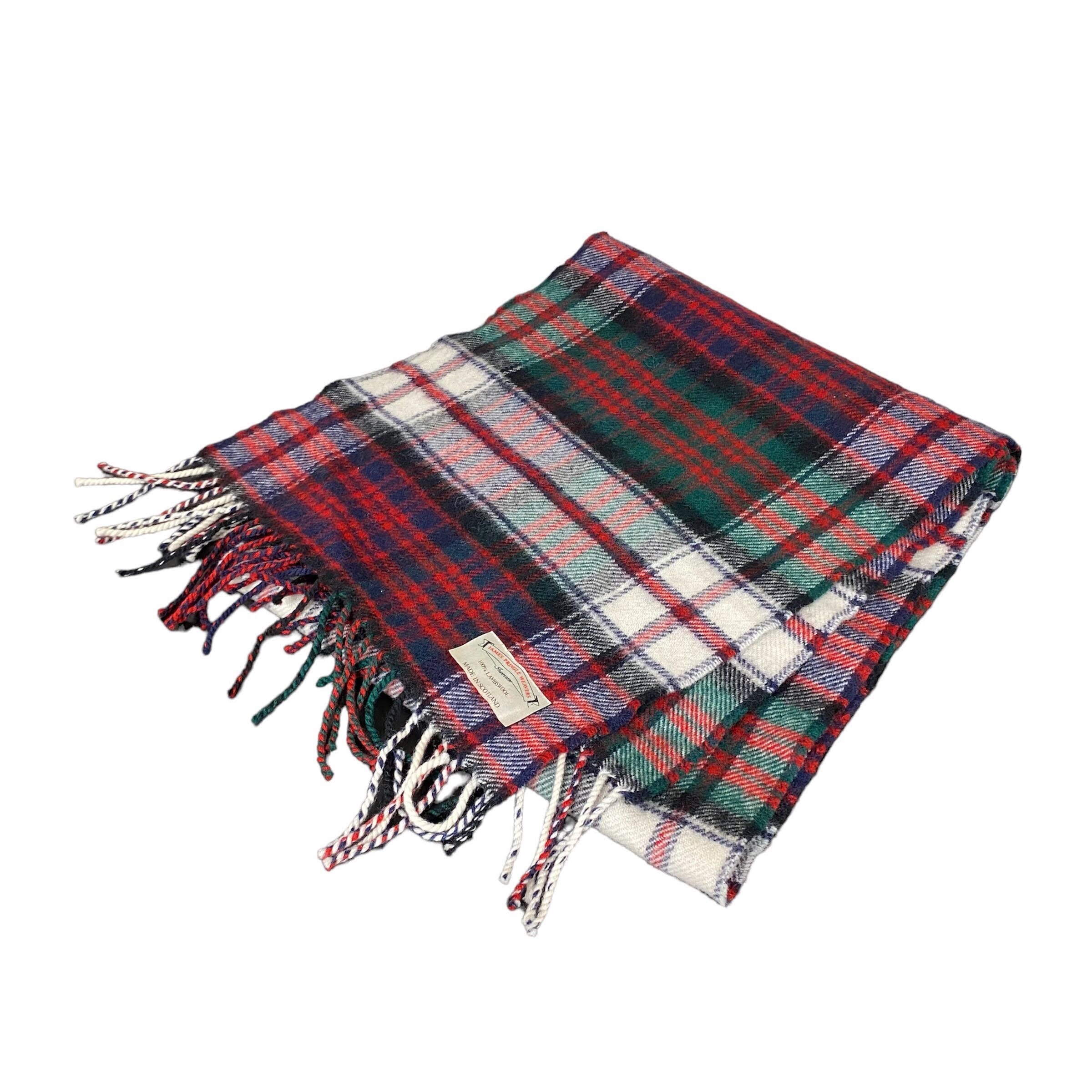 Couverture En Tartan Laine James Pringle Weavers - 72x75cm - Transformée En Housse - Occasion