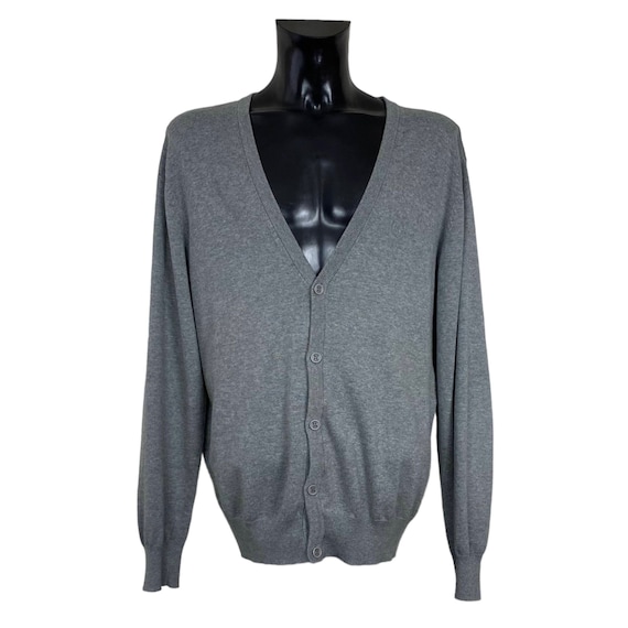 Henri Lloyd Melange Grey Oversized Cotton Chest Shield Logo Cardigan. Size XL Etsy Canada