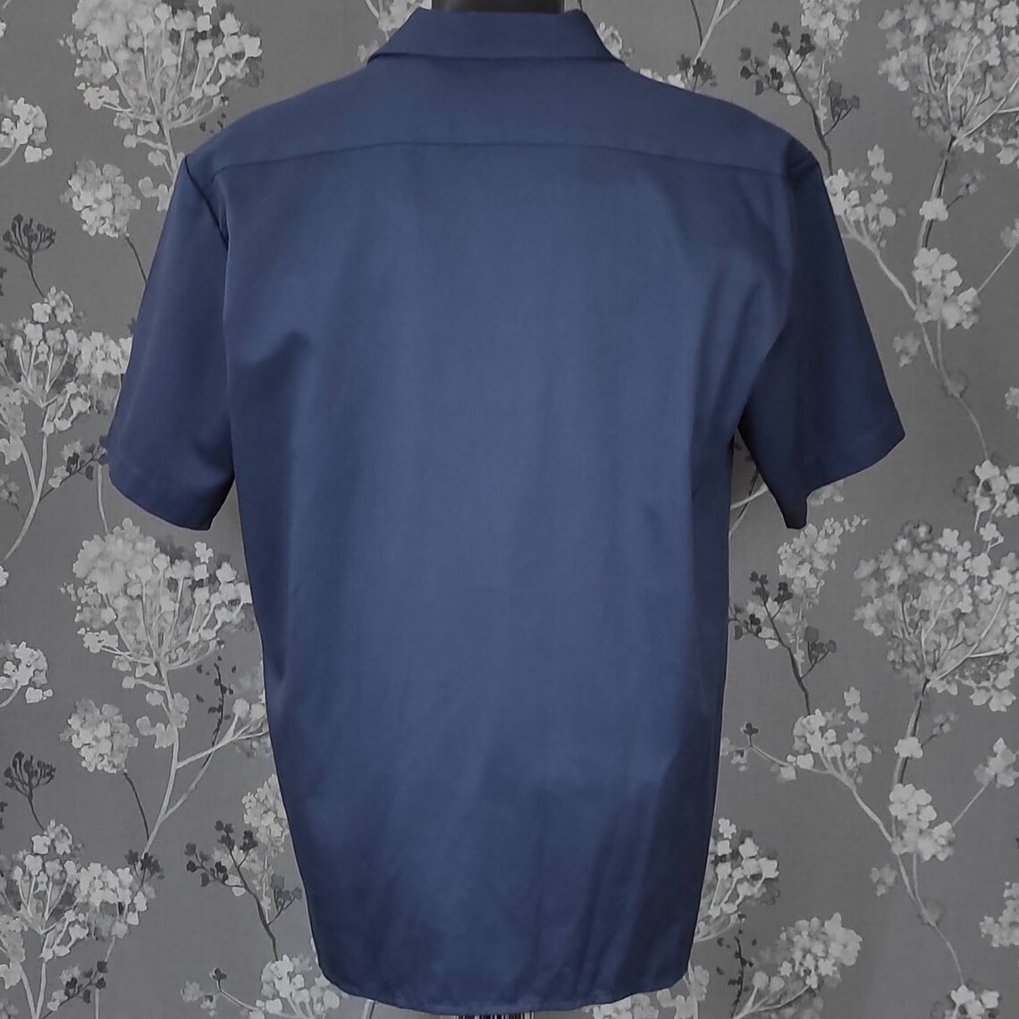 Dickies short sleeve work shirt navy blue. Size L | Etsy