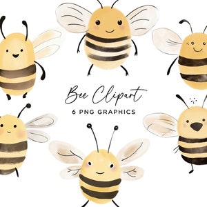 Bumble Bee clipart bundel set, aquarel pastel Boho Bee PNG graphics digitale download commercieel gebruik kinderen verjaardagsuitnodigingen kunst aan de muur
