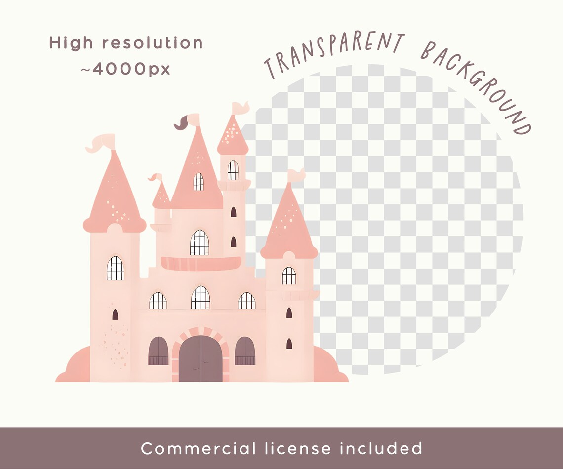 Fairy Princess Castle PNG Clipart - Pastel Whimsical Sublimation ...