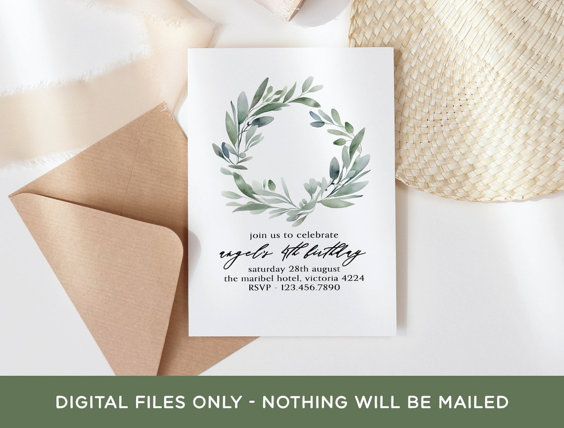 Eucalyptus Wreath Clipart, Watercolor Soft PNG Graphic Commercial Use ...