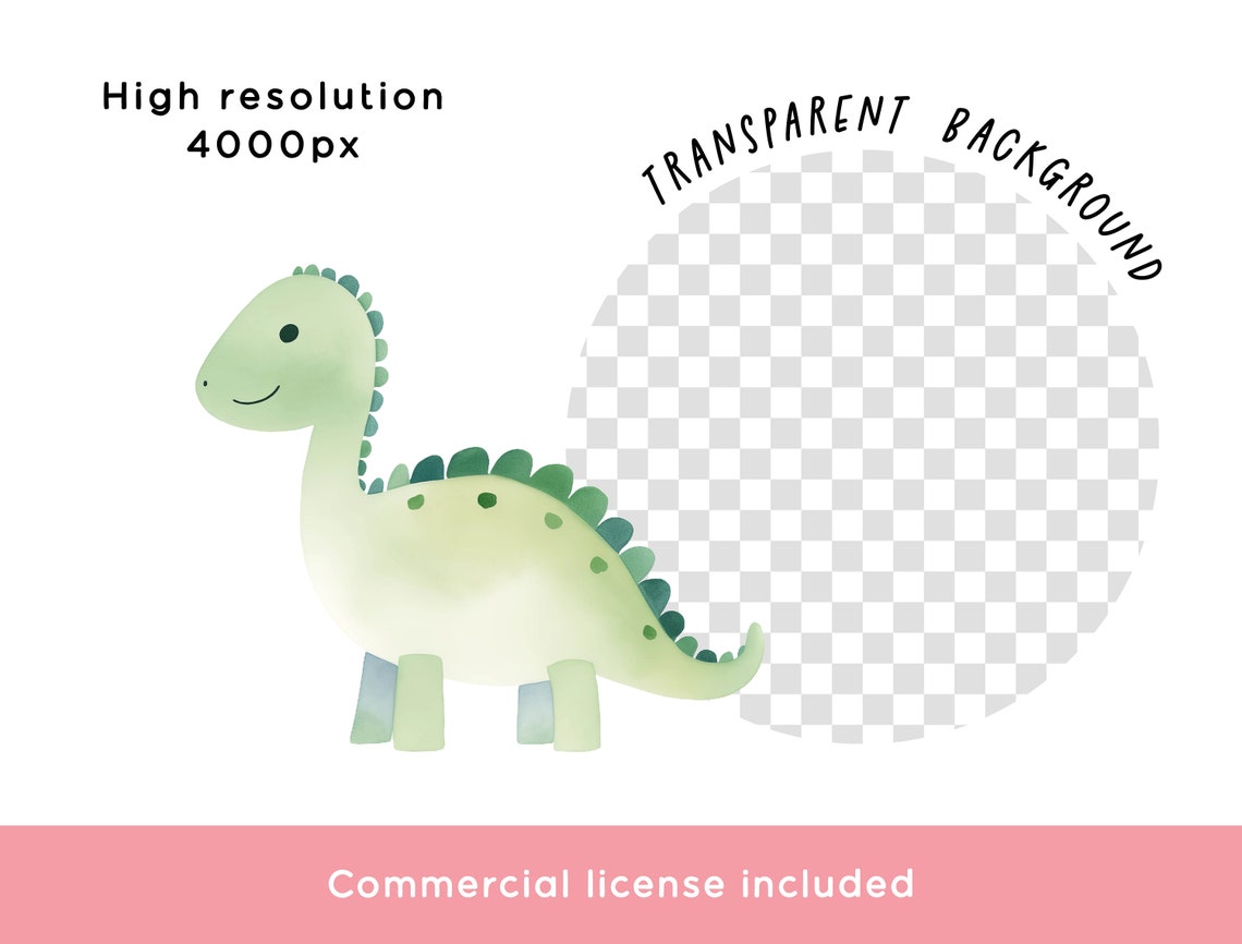 Dinosaur Clipart Bundle - Watercolor Jurassic Prehistoric Cute PNG ...