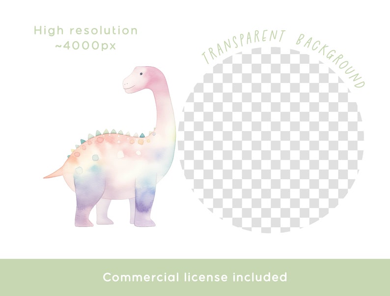 Dinosaurs Clipart Bundle - Rainbow Watercolor T-rex Jurassic Art PNG ...