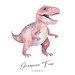 Pink Dinosaur Clipart - Watercolor T-rex for Girls, PNG Graphic Digital ...