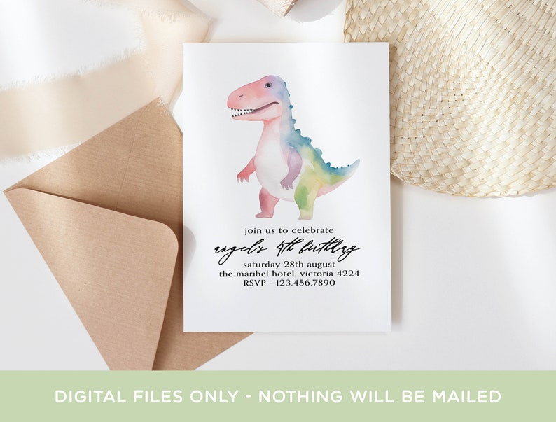 Dinosaurs Clipart Bundle - Rainbow Watercolor T-rex Jurassic Art PNG ...