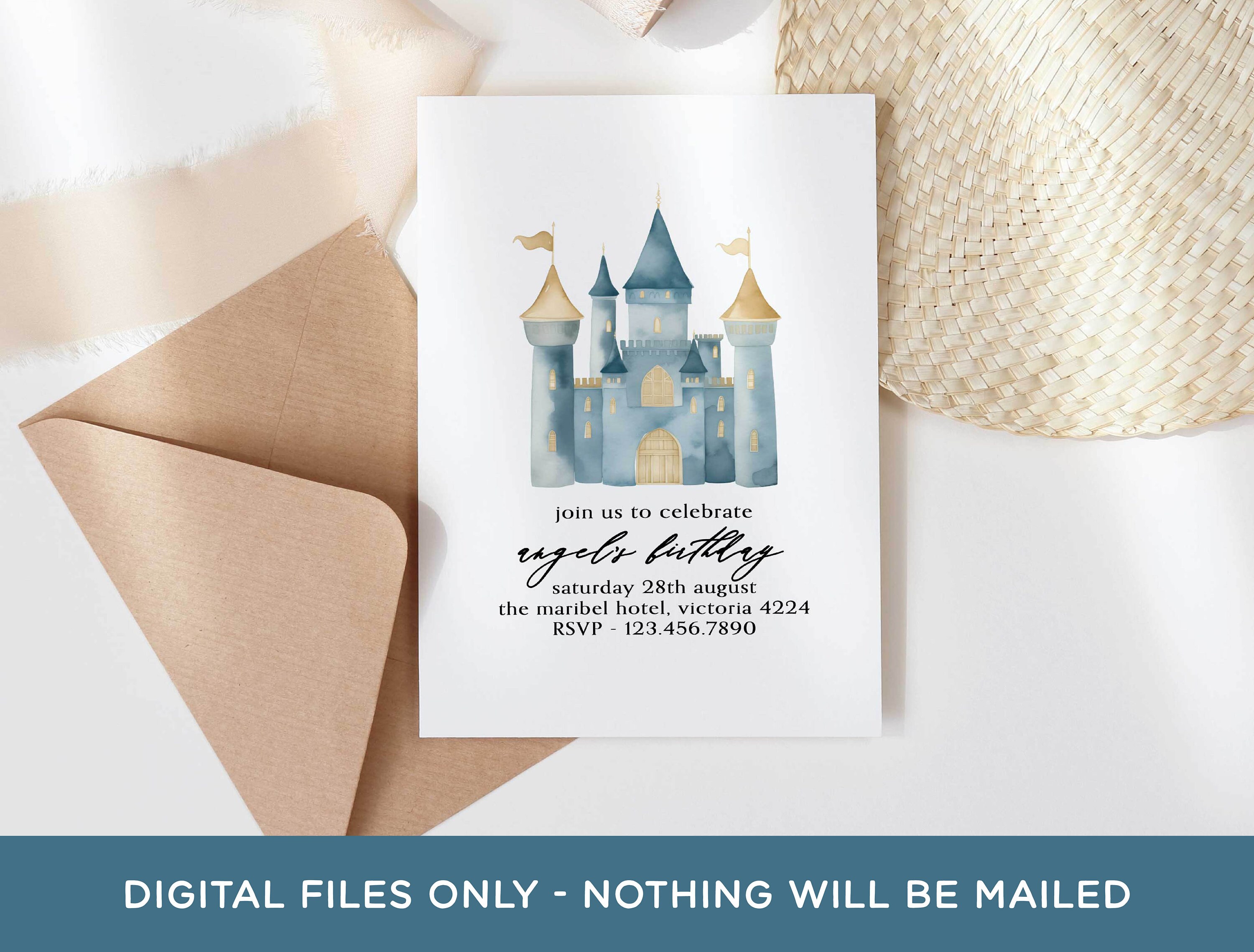 Castle Clipart Bundle, Watercolor Princess Magical Castle Fairytale ...