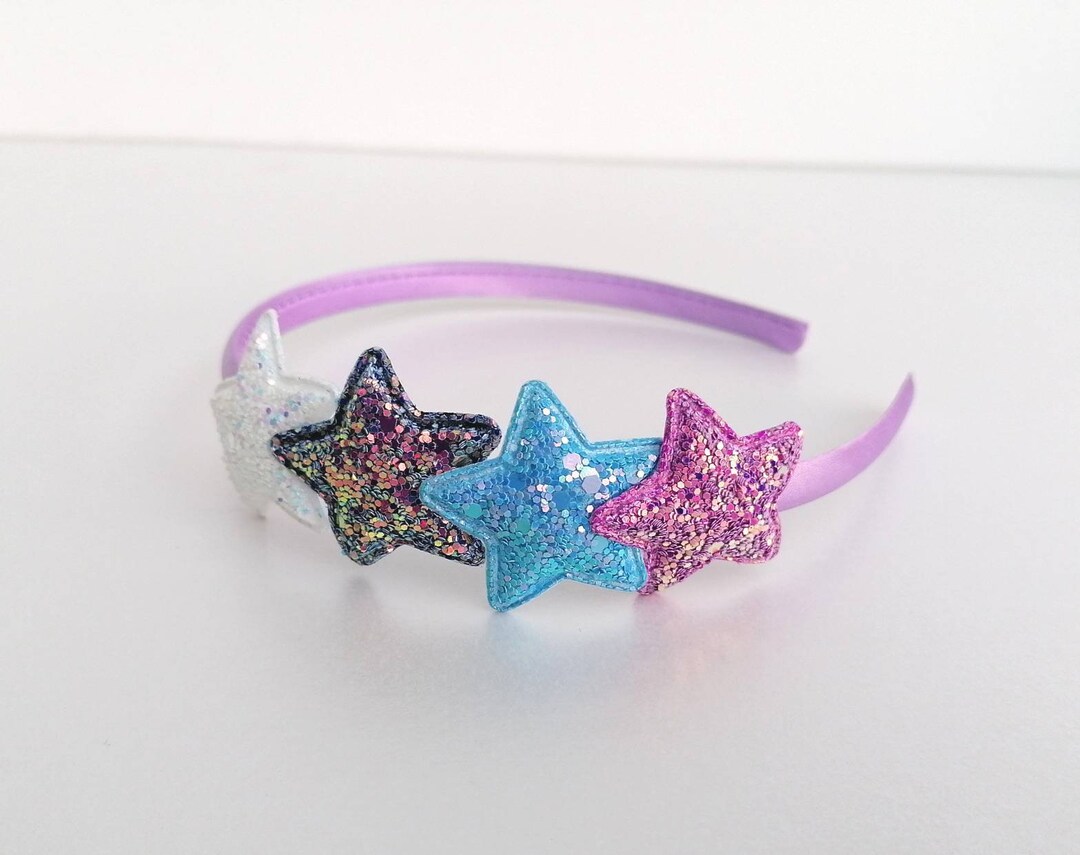 Herlipto●Velour Stars Headband AWAYTR Alloy Pearl Shell Star Headband Hair Bzel Band for