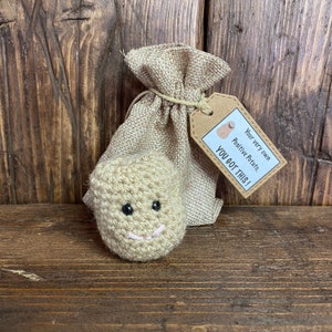 Emotional Support Pickle, Crochet Handmade Smile Sour Positive