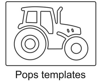 Modèles de tracteurs en acrylique pour toupie et artisanat.