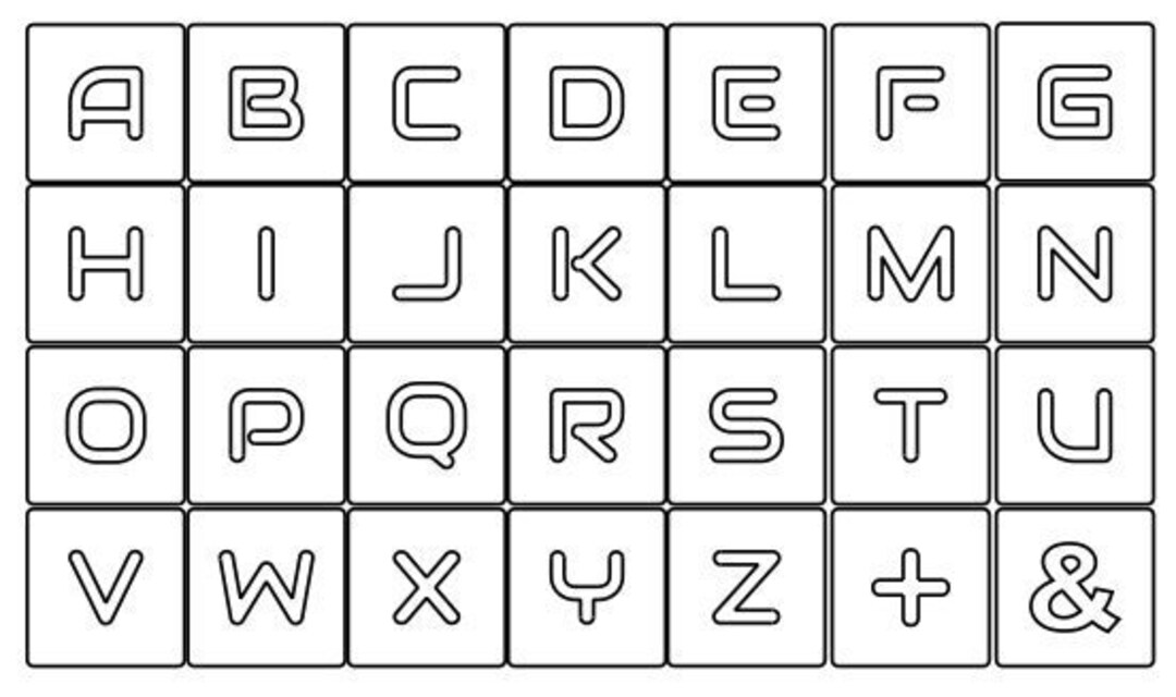 Alphabet Letters and Symbols Templates Craft, Router, Coasters Etsy