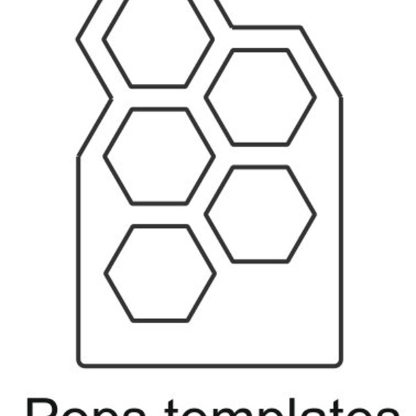 Hexagon shapes router, cutting or serving board template clear 6mm thick acrylic sheet