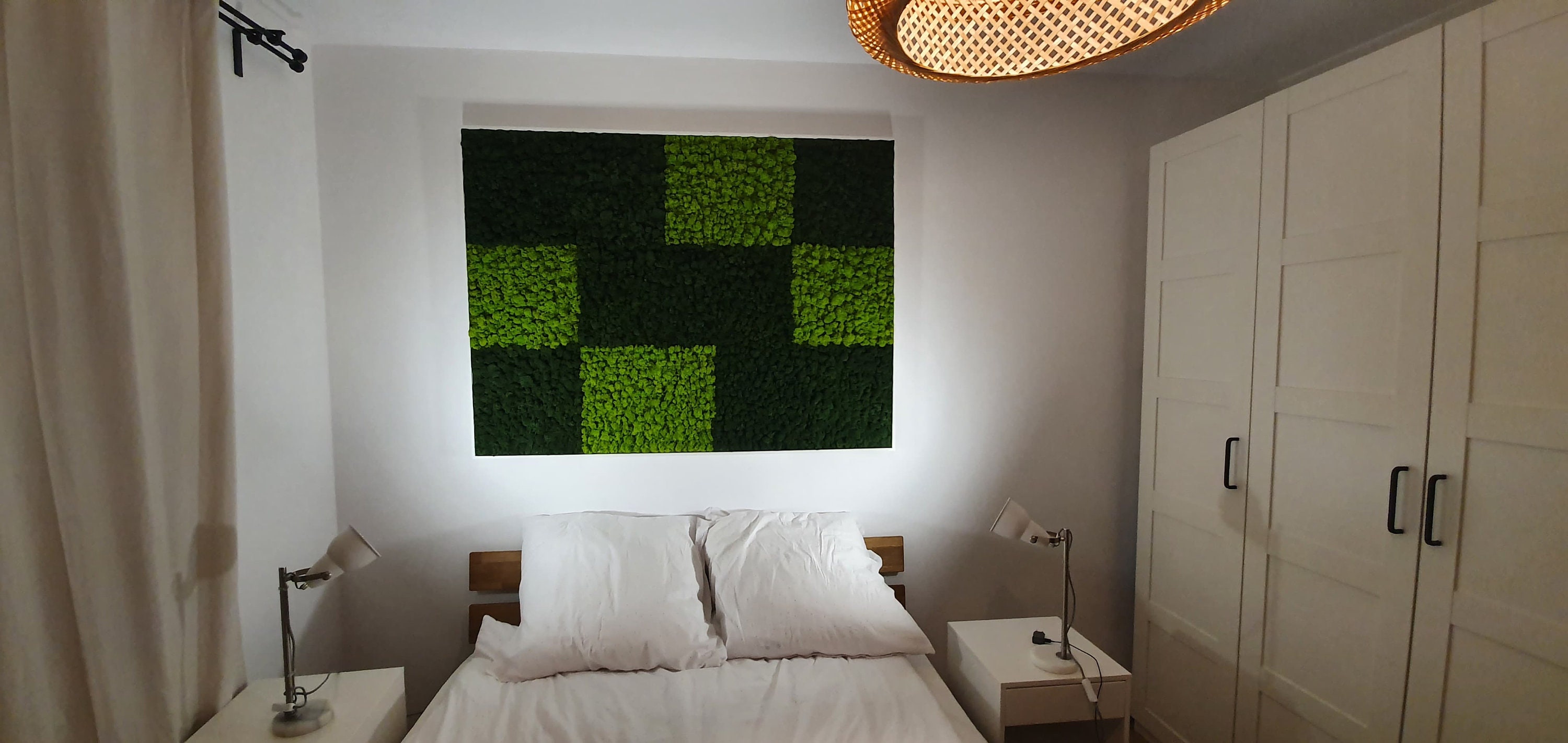 Large Moss Wall Art / Living Wall Art / House Jungle / Large Moss Frame /  Green Wall Decor / Maintenance-free Plant One Piece 50x100 Cm 