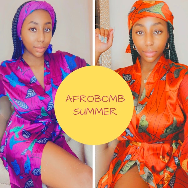 Ankara 100% silk African Robes