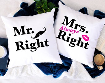 Mr right pillow | Etsy Mrs. Always Right Throw Pillows 16x16