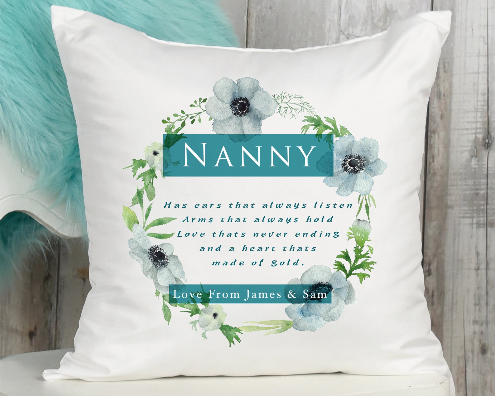 Personalised Nanny Cushion Granny Grandma Grandparent Nan | Etsy