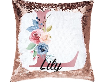 big w sequin cushion