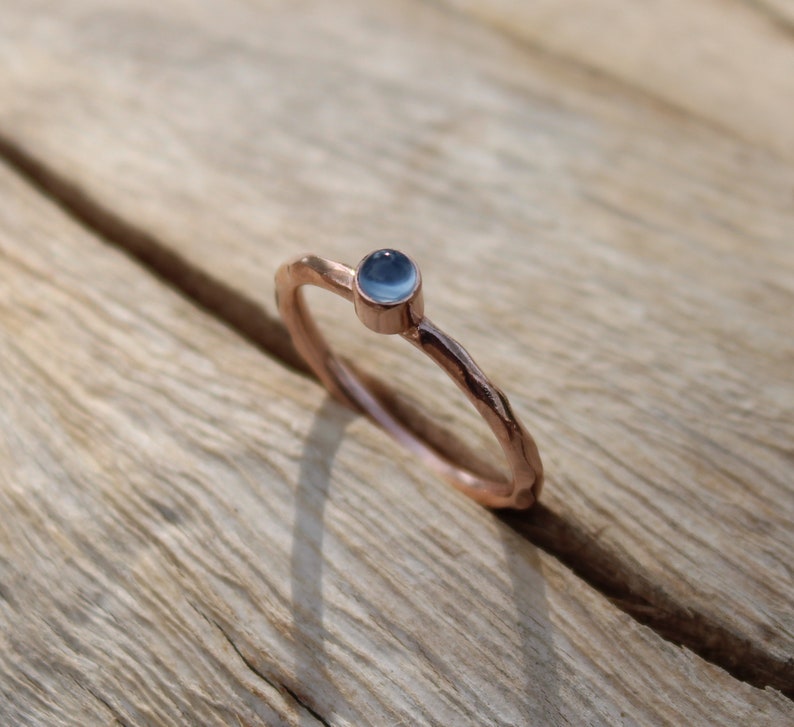 Joy Gemstone Blue Chalcedony Gift Stacking Ring Aqua Chalcedony Natural Chalcedony Gemstone Ring,Sagittarius Birthstone