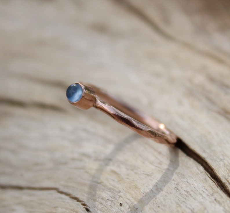 Joy Gemstone Blue Chalcedony Gift Stacking Ring Aqua Chalcedony Natural Chalcedony Gemstone Ring,Sagittarius Birthstone