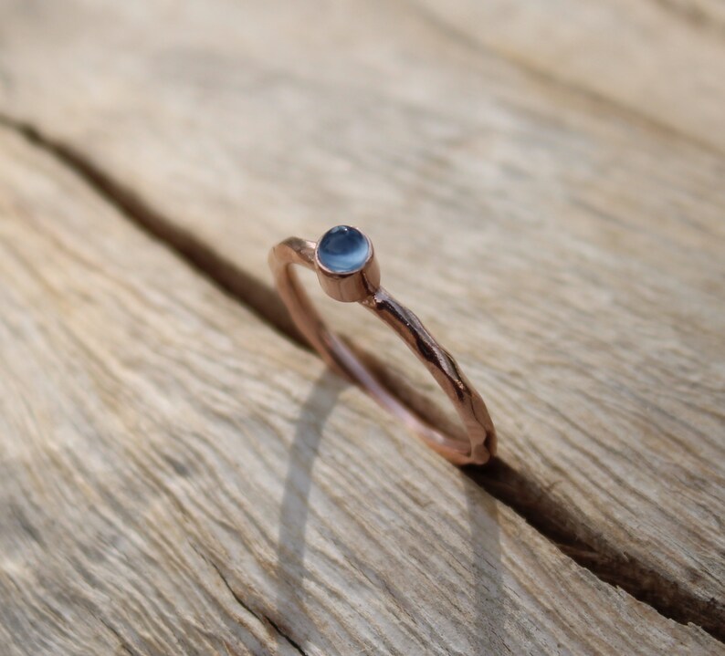 Joy Gemstone Blue Chalcedony Gift Stacking Ring Aqua Chalcedony Natural Chalcedony Gemstone Ring,Sagittarius Birthstone