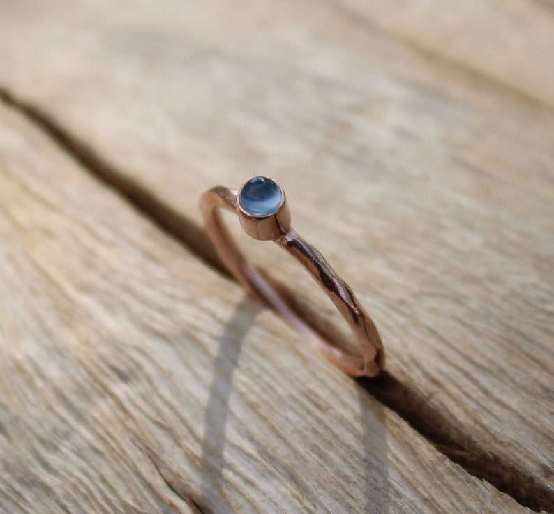 Joy Gemstone Blue Chalcedony Gift Stacking Ring Aqua Chalcedony Natural Chalcedony Gemstone Ring,Sagittarius Birthstone