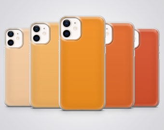 Peach Orange Phone Case Pastel Matte Cover fit for iPhone 17 Pro Max, 16e, 15 Plus, 14, 13, XS & Samsung S25, S24, A56, Pixel 10, 9, 8A